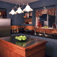 Kitchen Color Blue and Black