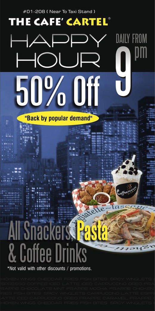 cafe cartel marina square_happyhour cafe cartel marina square_happy hour