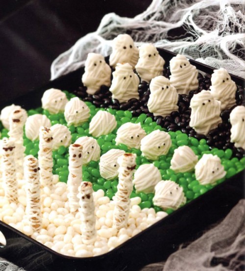 Assorted Mummy Cookies Tray From Hostess With The Mostess